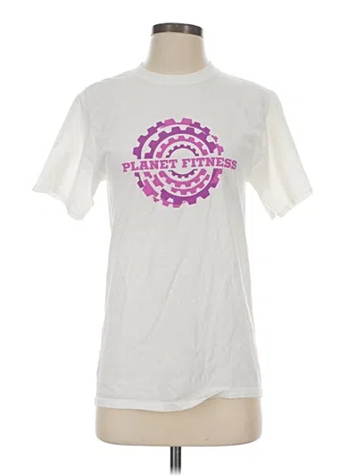 Pre-owned Fruit Of The Loom Short Sleeve T-shirt In White