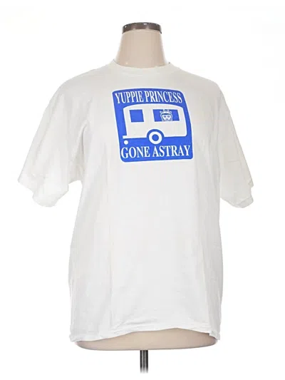 Pre-owned Fruit Of The Loom Short Sleeve T-shirt In White