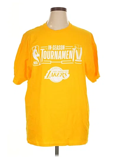 Pre-owned Fruit Of The Loom Short Sleeve T-shirt In Yellow