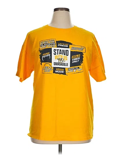 Pre-owned Fruit Of The Loom Short Sleeve T-shirt In Yellow