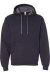 Fruit Of The Loom Sofspun Hooded Sweatshirt In Black