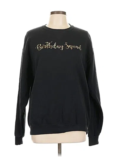 Pre-owned Fruit Of The Loom Sweatshirt In Black