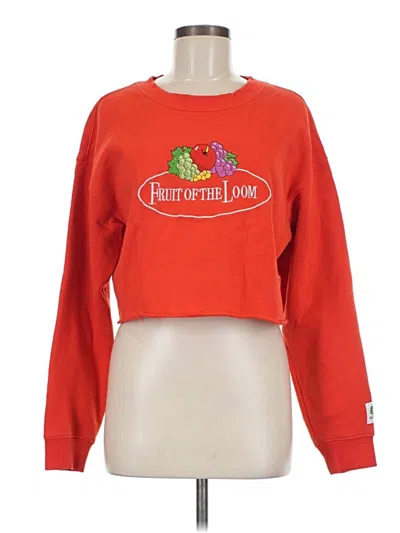 Pre-owned Fruit Of The Loom Sweatshirt In Red