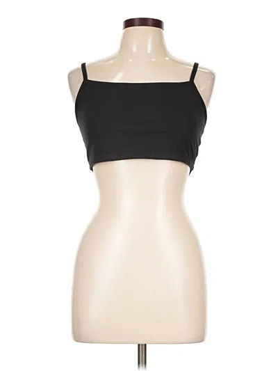Pre-owned Fruit Of The Loom Tank Top Black Strapless Neckline Tops