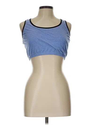 Pre-owned Fruit Of The Loom Tank Top Blue Strapless Neckline Tops