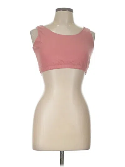 Pre-owned Fruit Of The Loom Tube Top Pink Strapless Neckline Tops