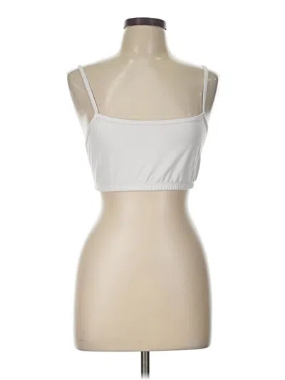 Pre-owned Fruit Of The Loom Tube Top White Strapless Neckline Tops