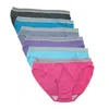Fruit Of The Loom Women's Heathered Bikini Underwear (pack Of 6) In Multi