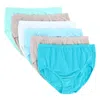 Fruit Of The Loom Women's Plus Size Cotton-mesh Brief Underwear (6 Pack) In Multi