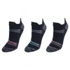 Fruit Of The Loom Women's Premium Seamless No Show Tab Socks (3 Pack) In Black