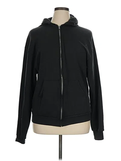 Pre-owned Fruit Of The Loom Zip Up Hoodie In Black