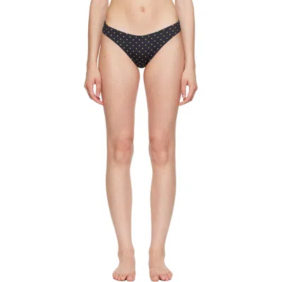 Fruity Booty Black Celine Polka Bikini Bottom