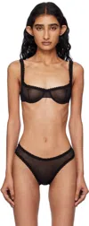 Fruity Booty Black Moss Bra In Black