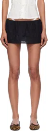 Fruity Booty Black Polka Broderie Skort In Black