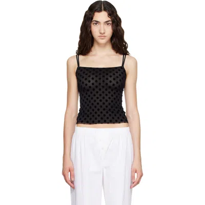 Fruity Booty Black Polka Flock Tank Top