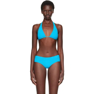 Fruity Booty Blue Halter Bikini Top