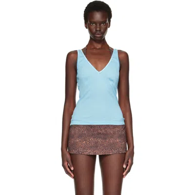 Fruity Booty Blue Intimo Plunge Tank Top