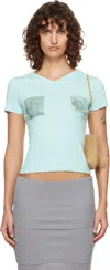 Fruity Booty Blue 'jugs' T-shirt In Blue