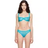 Fruity Booty Blue Moss Bra In Blue