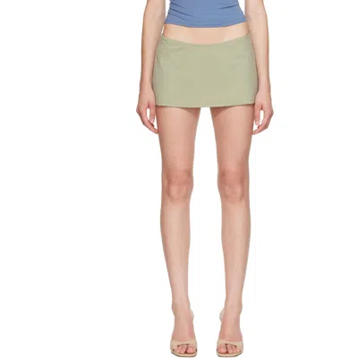 Fruity Booty Khaki Reef Swim Bloomer Miniskirt In Green