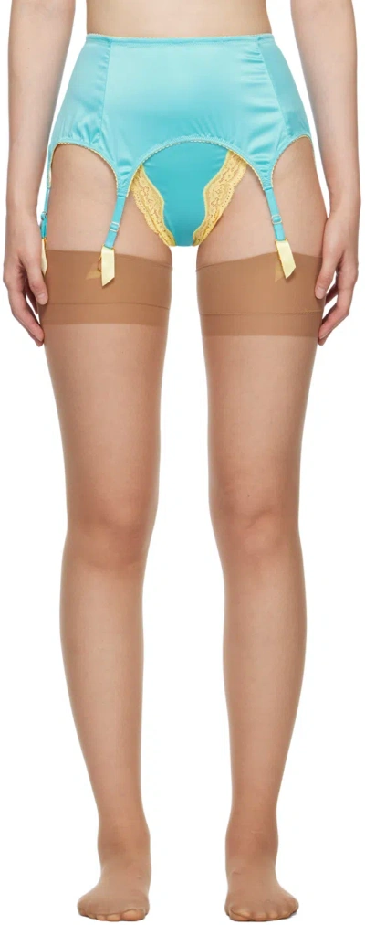 Fruity Booty Ssense Exclusive Blue Garter Belt In Aquamarine