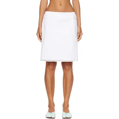 Fruity Booty White Apron Midi Skirt