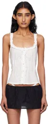 Fruity Booty White Broderie Camisole In White