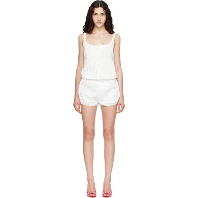 Fruity Booty White Broderie Jumpsuit