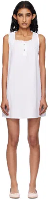 Fruity Booty White Broderie Minidress In White