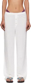 Fruity Booty White Petal Lounge Pants In White