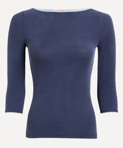 Fruity Booty Women's Navy Second Skin Sleeve Top