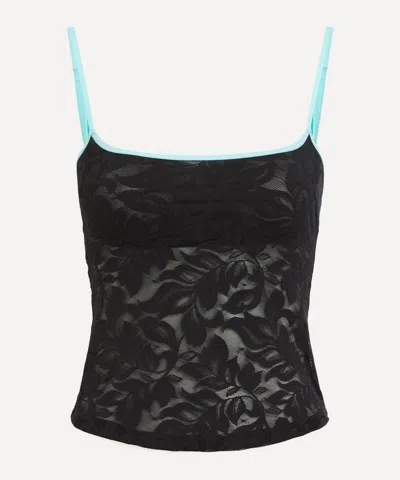 Fruity Booty Women's Rosas Black Lace Tank Top