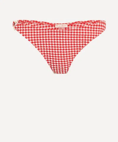 Fruity Booty Women's Zoe Red Gingham Bikini Bottoms