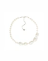 Fry Powers Mixed Baroque Pearl Collar Necklace In Pearl White