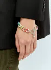 Fry Powers Rainbow Chunky Chain Link Bracelet In Silver