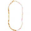 Fry Powers Shell Rope Necklace In Pink