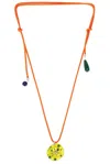 Fry Powers Sun Powers Crystal Necklace In Orange