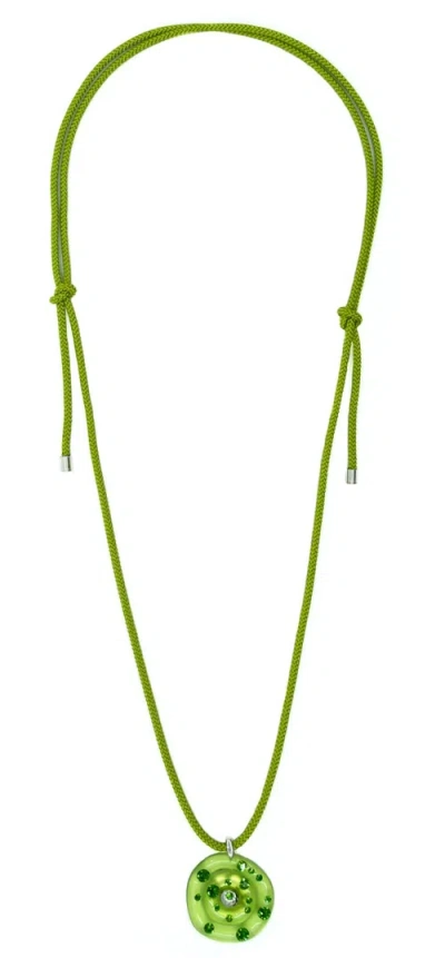 Fry Powers Sun Powers® Resin Pendant Necklace In Green