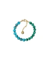 Fry Powers Turquoise + Malachite Bracelet In Turquoise/malachite