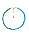 Fry Powers Turquoise + Malachite Collar Necklace In Turquoise/malachite