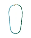 Fry Powers Turquoise + Malachite Rope Necklace In Turquoise/malachite