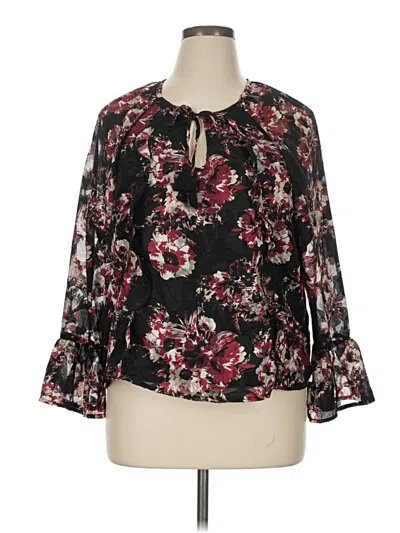 Pre-owned Frye 3/4 Sleeve Blouse In Black