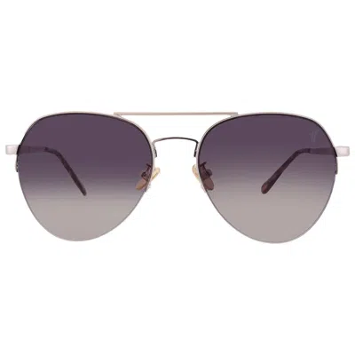 Frye 54395fry714 Smoke Pilot Unisex Sunglasses 10262153.fry Gld/smk In Purple