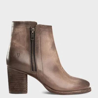 Frye Addie Double Zip Ankle Boot In Brown