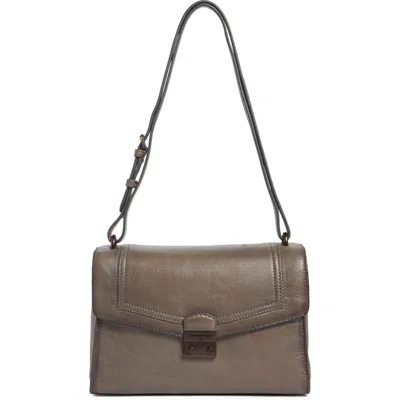 Frye Alex Flap Leather Shoulder Bag In Gray