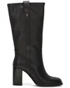 Frye Alex Slouchy Mid Leather Boot In Black