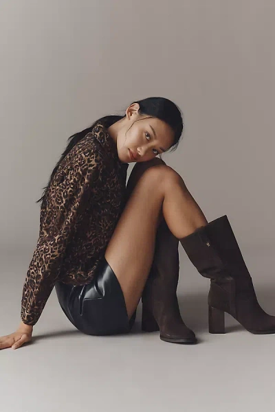 Frye Alex Slouchy Suede Boots In Brown