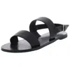 Frye Ally 2 Womens Leather Slingback Flat Sandals In Black