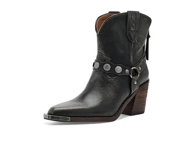 Frye And Co Ashlyn Mini Concho Women's Motocross Boots Black/brush: 9 M, Faux Leather
