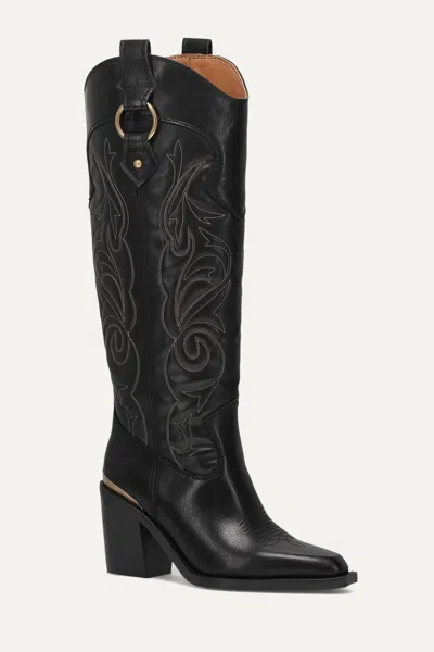 Frye And Co Ashlyn Tall Deco Stitch In Black
